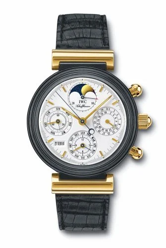 IWC Da Vinci Perpetual Black Ceramic / Yellow Gold / White / German IW3755-01 (3755-01, IW375501)